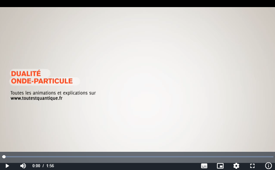 La dualité onde-particule (vidéo)