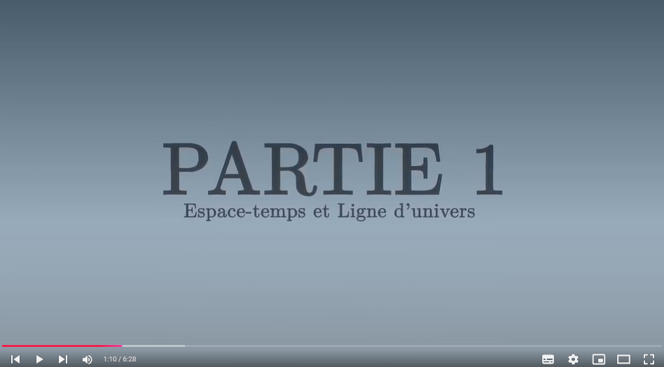Les outils mathématiques de la Relativité Générale (vidéo) - Partie 1 - Espace-temps et Ligne d'univers - Alessandro Roussel (ScienceClic)