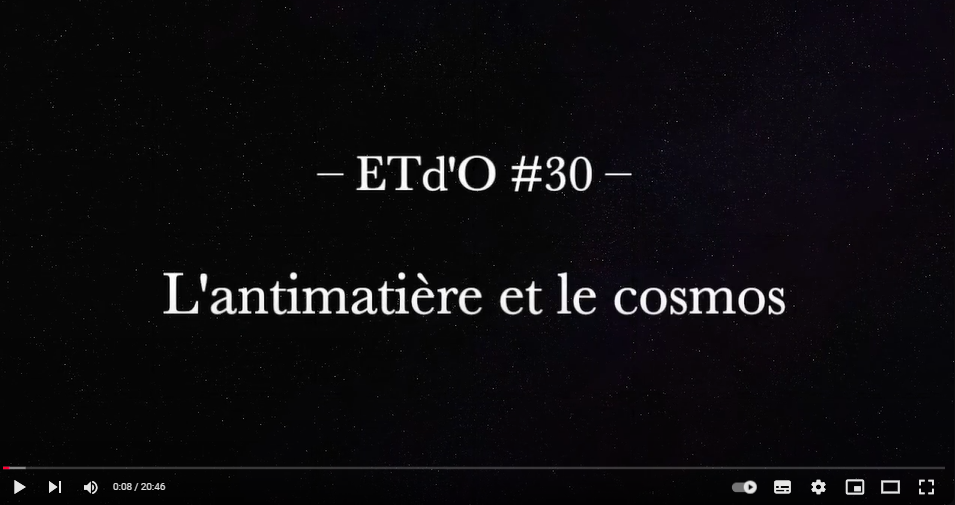 Conférence de Etienne Parizot (vidéo) - Copyright E.T. d'Orion